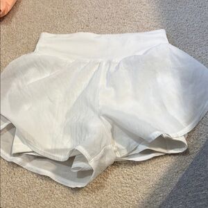 Women's White Athletic Shorts